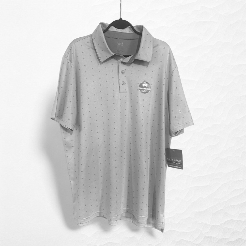 NWT Dri Fit, Super Soft, Gray Patterned, Golf Polo Shirt